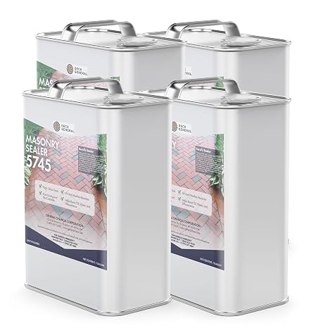 DeckGeneral 5745 Heavy-Duty High-Gloss Acrylic Masonry, 4 Gallon Case