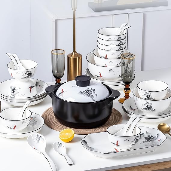 Porcelain China Dinnerware Set,Stoneware&Ceramic Dinnerware Sets,Tableware