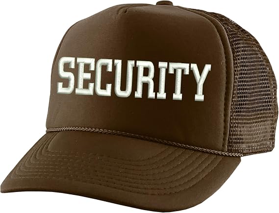 Security Embroidered Trucker Mesh Cap