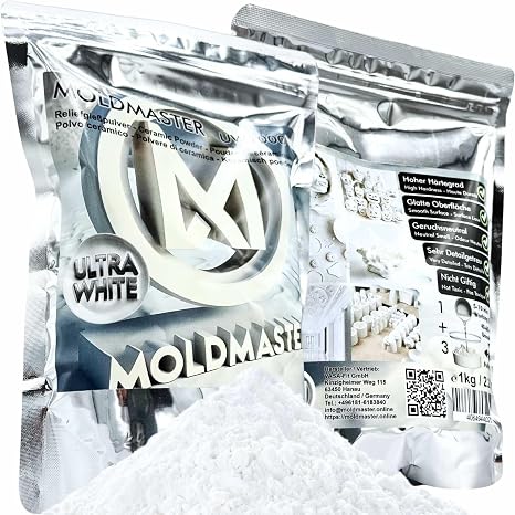 Dipoxy MoldMaster Casting Powder White Relief Casting Powder 5 kg for Detailed Reliefs, Art and Craft Projects, Quick Drying, Non-Toxic, Versatile Use