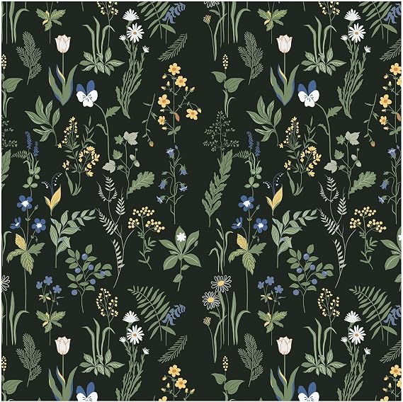 Peel and Stick Wallpaper Boho 44x300cm Floral Wallpaper | Wallpaper for Bedroom Bathroom,Removable, Easy Peel Off, Contact Paper