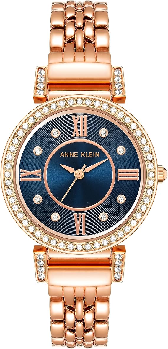 Anne Klein Women's Premium Crystal Accented Bracelet Watch, AK/2928