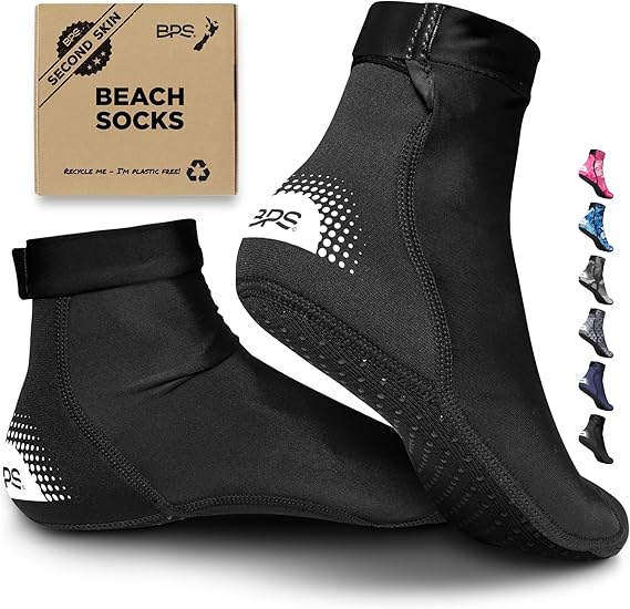 BPS Second Skin Beach Volleyball Socks Ultra Flexible Quick Dry Sand Soccer Socks Water Sports Booties for Men Women
