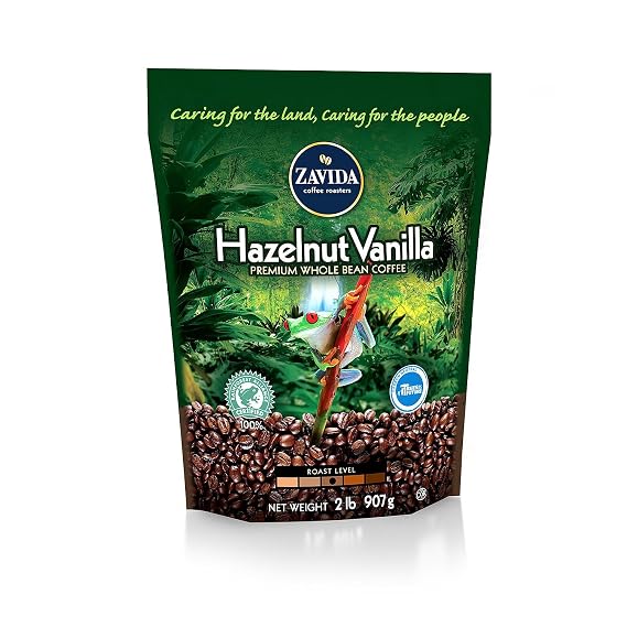 Zavida Coffee Hazelnut Vanilla Whole Bean - 2lb A!