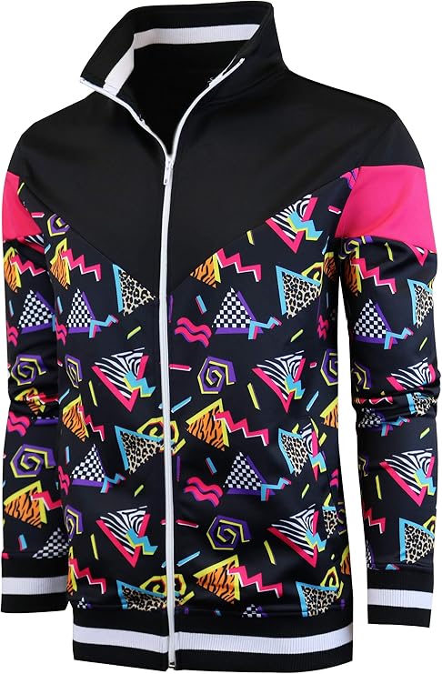 SCREENSHOT Mens Urban Hip Hop Premium Track Jacket - Slim Fit Side Taping Sportswear Urbanwear Streetwear Fashion Top