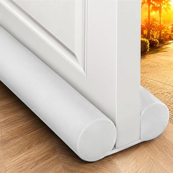 MAXTID 32" Door Draft Stopper, White, Air Breeze Wind Blocker, Bedroom