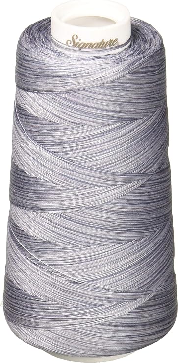 Signature 3 Ply Cotton Quilting Thread, 40wt/3000 yd, Variegated Grey Shades 49S-M90