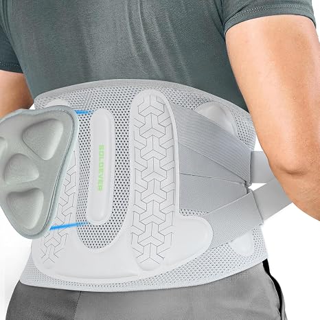 Back Brace for Lower Back Pain Relief with Bionic Support System,[Stronger Support & Breathable Mesh] Lumbar Support Belt with 3D Pad for Men Women, Ergo Design for Sciatica, Herniated Disc, Scoliosis