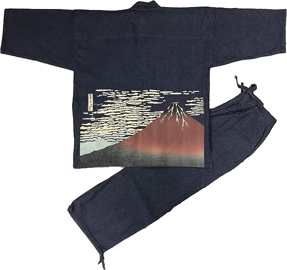 Edoten Japan 100% Cotton Denim Samue Pattern Printed