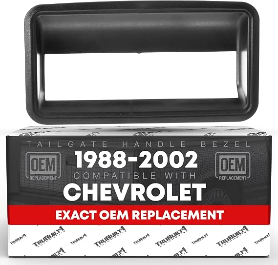 T1A Tailgate Bezel - Compatible with 1988-1999 Chevrolet C1500, K1500, C2500, C3500, K2500, K3500, 91-02; 88-99 GMC C1500, K1500, C2500, C3500, K2500, K3500 - Textured Black - OEM 15991786