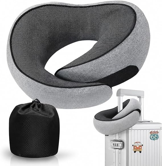 WEERSHUN Travel Pillows for Airplanes,2024 New Travel Pillow,Travel Neck Pillow Airplane Memory Foam Travel Pillow Neck Pillow for Traveling Suitable for Airplanes,Offices and Cars