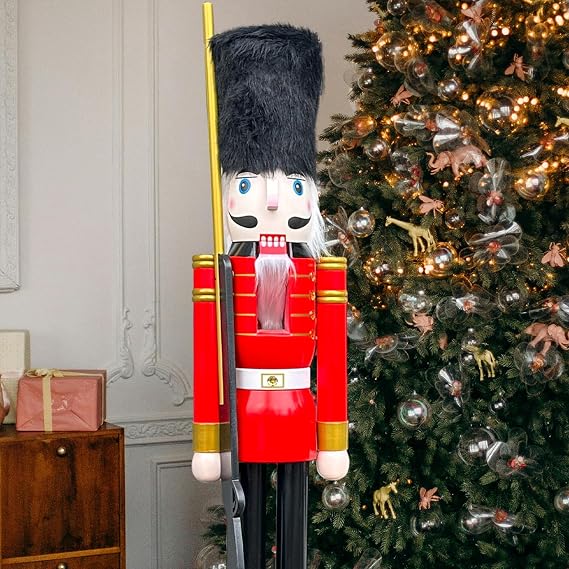CDL 6 feet Tall Life Size Large Christmas Wooden Nutcracker Soldier red BK7