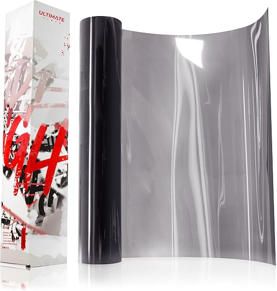 VViViD+ Ultimate Tints Super Light Smoke Headlight Taillight Tint Vinyl Wrap (12 Inch x 7ft)