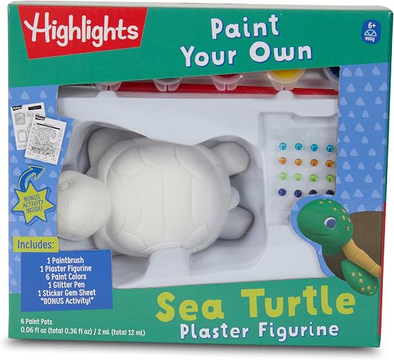 Highlights Paint Your Own Plaster Figurine & Activity Kits DIY Art Sets with Figurines, Paints, Brush & Bonus Activities Multiple Themes Ages 6+