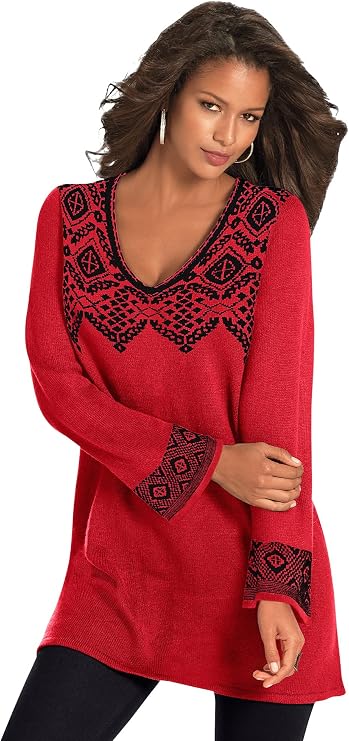 Roaman's Fit And Flare Tunic Sweater