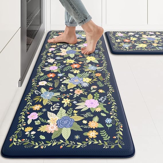 KIMODE Anti Fatigue Kitchen Mats for Floor,Farmhouse Rugs for Kitchen Floor