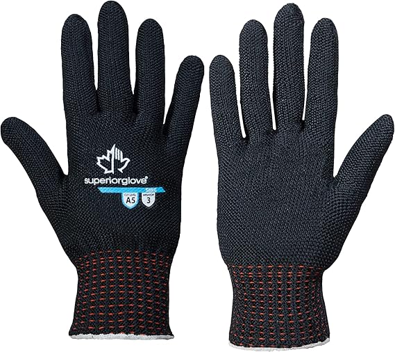 Superior Glove Contender Cut & Heat Resistant Gloves - Black, Ambidextrous, Reusable, Adult, 1 Count