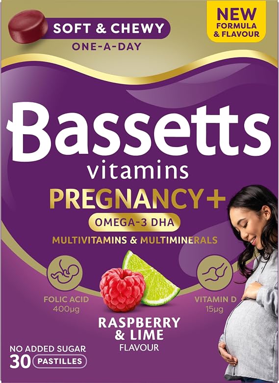 Bassetts Pregnancy+ Multivitamins Raspberry & Lime 30 Gummies