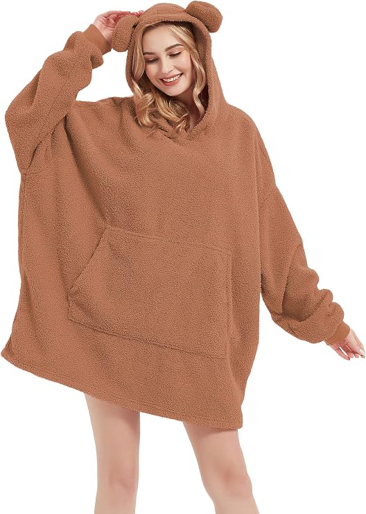 RISISSIDA Oversized Wearable Blanket Hoodie for Adult Women and Men
