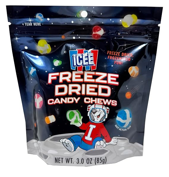 Icee Freeze Dried Candy Chews, Chewy Freeze Dried Icee Candy 3 Ounce Resealable Bag