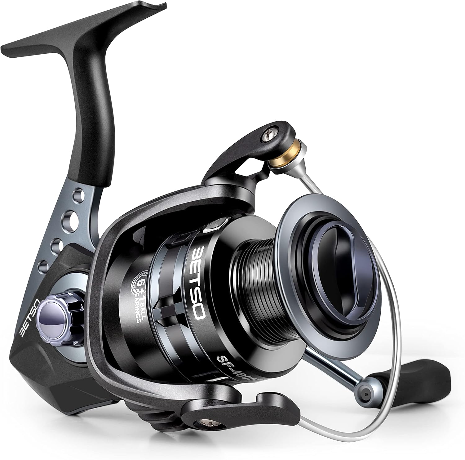 Spinning Reel, 61 Stainless Steel Precise Ball Bearings, Aluminum Spool & CNC Machined Handle Fishing Reel, Size 4000