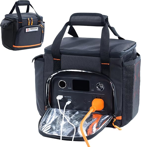 Travel Carrying Case for Jackery Explorer 300/240/160 Portable Power Plant Storage Case with Waterproof Bottom and Front Pocket for Jackery Accessories Solar Generators