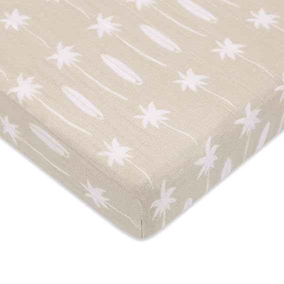 Babyletto 100% Organic Cotton Mini Crib Sheet in Beach Bum