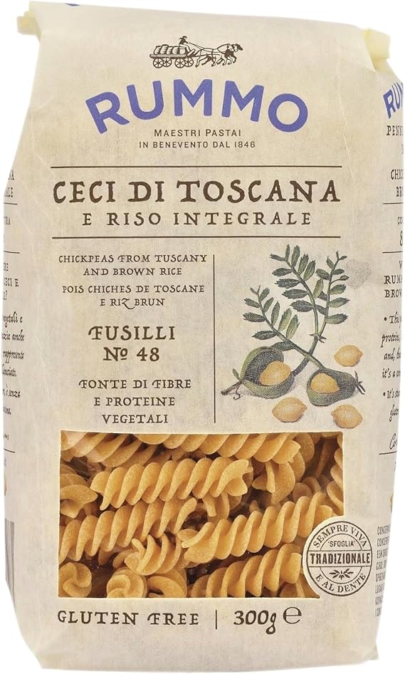 Rummo Chickpea Fusilli No.48, Gluten-Free Pasta, 300 g