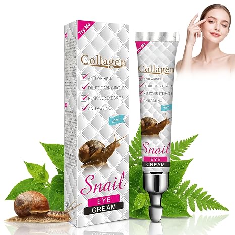 Snail Eye Cream Anti-Wrinkle Woman Firming and Moisturising Cream Eyes Against Dark Circles and Eye Bags Contour des Yeux Anti-Rides Easily Absorbent 20 ml