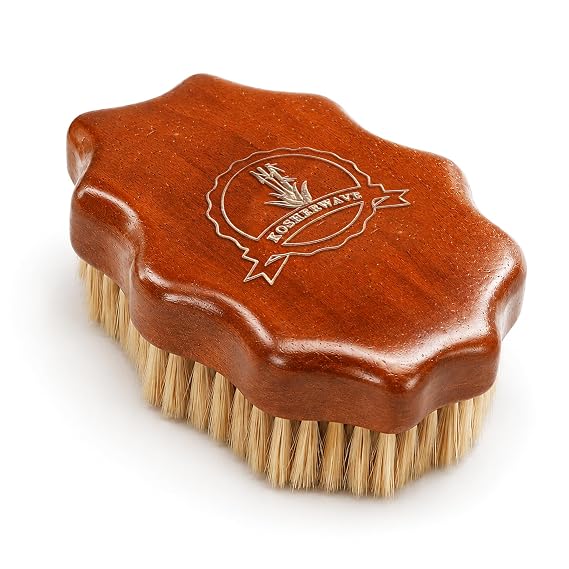100% Vegan Plant Based Bristle 360 Wave Brush, Hand Crafted with Ash Hardwood Detangler Hair Brush for Men and Women All Hair Textures Creates Layer Hair Waves