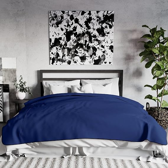 Liberator Fascinator Throw - Moisture-Proof Sensual Blanket, King Size, Microvelvet Indigo