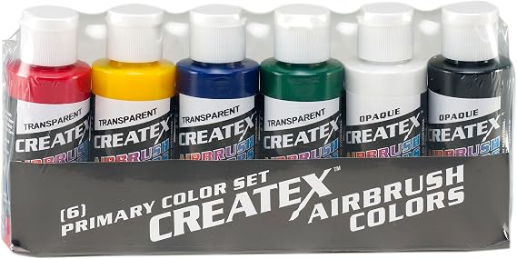Wicked Colors W101-00 2-Ounce Wicked Primary Set Airbrush