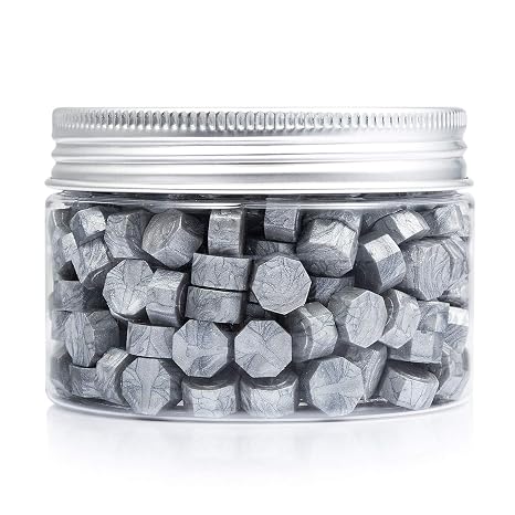 Mceal 200 Pieces Sealing Wax Beads Silver