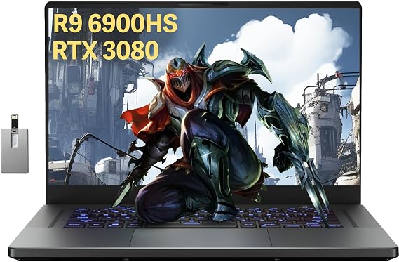 asus ROG Zephyrus G15 15.6'' 240Hz QHD Gaming Laptop, AMD Ryzen 9 6900HS, GeForce RTX 3080 8GB GDDR6, 40GB DDR5 RAM, 1TB PCIe SSD, HD Webcam, Win 11 Pro, Gray, 32GB USB Card