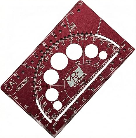 Designer 15-in-1 Credit Card Multitool Ruler Aluminium Wallet Multitool Card for Architects, Engineers & Designers Pocket Multi Tool, Dual Scale, TSA Approved