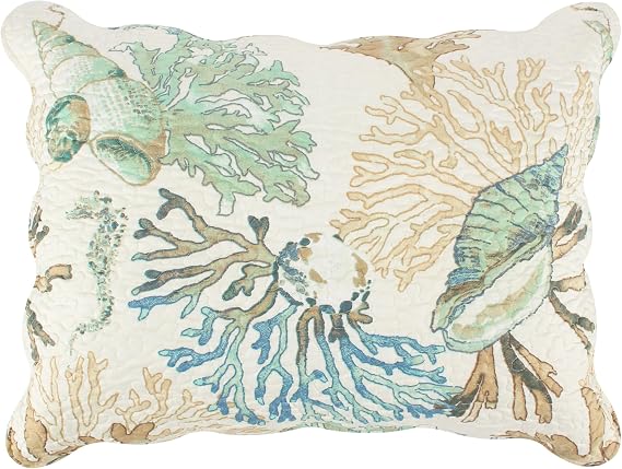 Barefoot Bungalow Atlantis Pillow Sham, King, Jade,GL-1810AKS