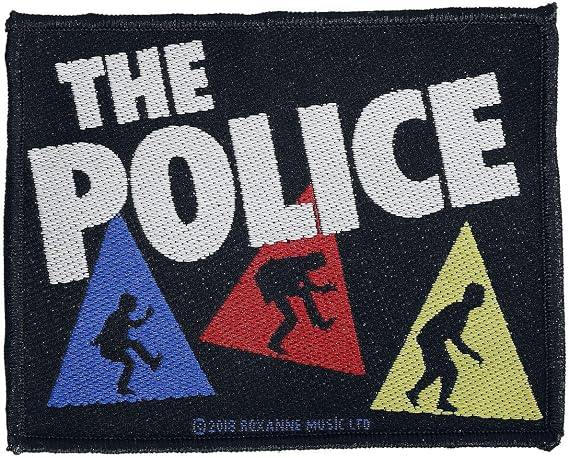 The Police Triangles Patch Reggae Pop Rock Band Music Woven Sew On Applique
