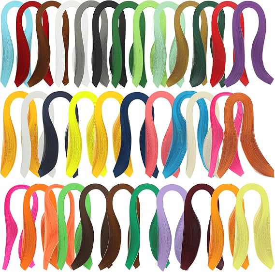 QTLCOHD 35 Colors 4200 Strips Paper Quilling Strips | Width 3mm Length 54cm Quilling Paper for Adults and Beginner DIY Craft
