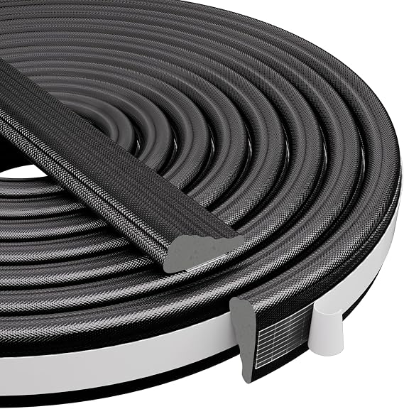 Kneelisa Wedge-Shape Window Weather Stripping Door Frame Seal 196 Black