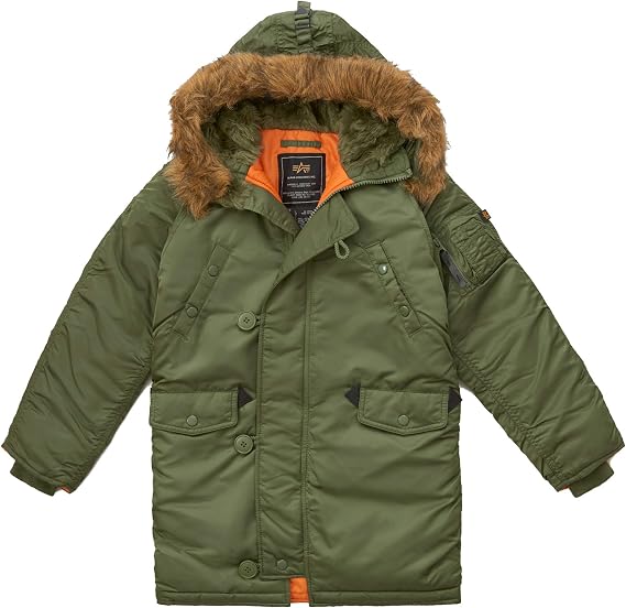 Alpha Industries Big Boys' N-3B Parka Coat