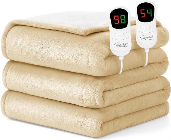 Homemate Electric Heated Heating Blanket King Size 100x90 Dual Control ETL