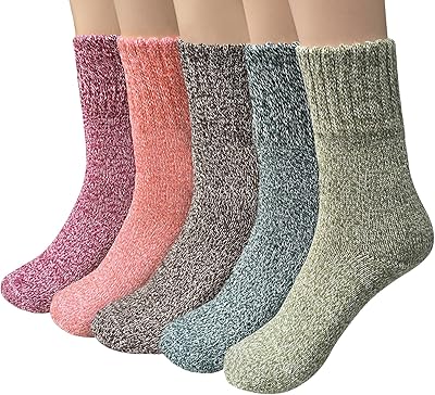 YSense Wool Socks for Women, Winter Boot Socks Stocking Stuffers Gifts for Women Warm Crew Hiking