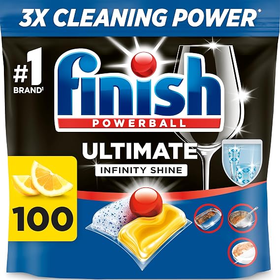 Finish Ultimate Infinity Shine, Dishwasher Tablets, Lemon, 100