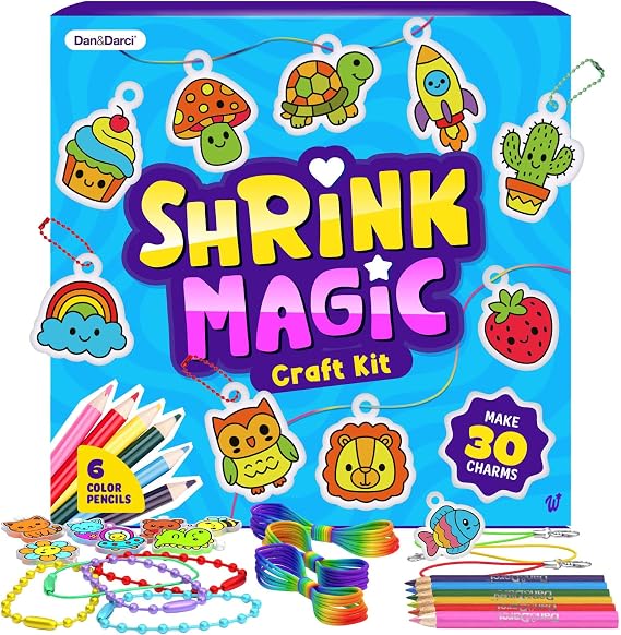Shrinky Magic Craft Kit for Kids - Shrink Kit for Girls - Birthday Gift