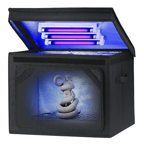 Resin Curing Light Lamp for 3D Printer Large Size Cure Light Box for Machine 3D Printer Led Light 365nm Solidify Photosensitive Resin, 36L/9.5gal, 6w Bulb x3