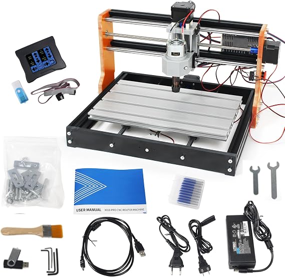 CNCTOPBAOS 3 Axis 3018-PRO CNC Router GRBL Control,DIY Mini Milling Machine with Touchscreen Offline Controller,Cutting Engraving on Wood Acrylic PVC Plastic Aluminum with XYZ Limit Switches,E-Stop