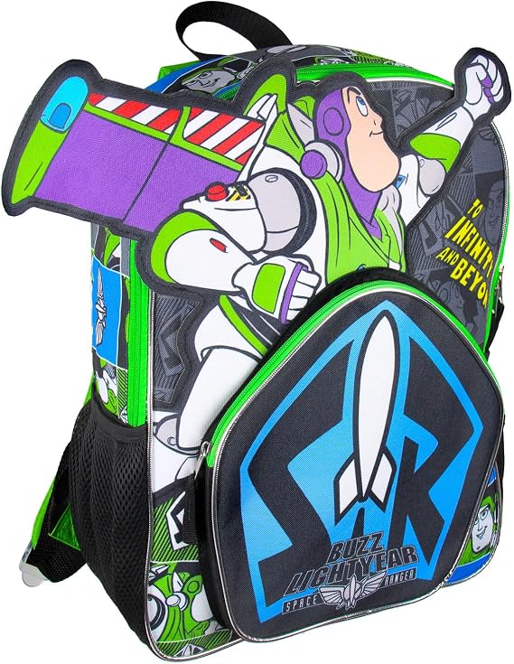 Bioworld Toy Story Buzz Lightyear Die Cut 3D Character Design 16" Backpack