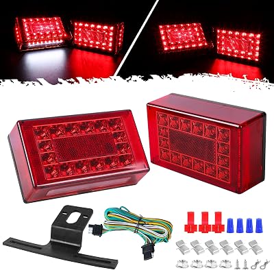 LIMICAR Trailer Lights LED Kit, 6 Boat Trailer Lights LED Submersible Kit, Boat & Utility Trailer Kit w25ft Wiring