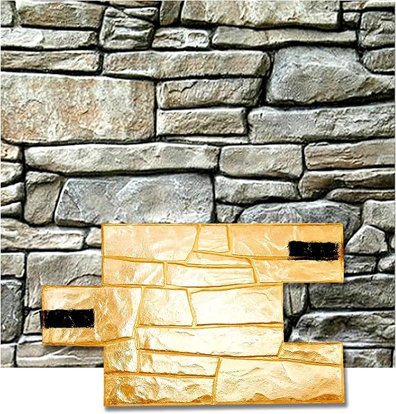 Granite Mat Stamp Texturing Skin Slate Pattern Stone Decorative Concrete Cement Imprint Texture Stamp Mat Polyurethane Stamping