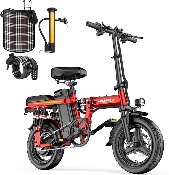 Foldable Ebike for Adults, 2000W/1000W, 40/28MPH, 52V 25Ah, 48V 13Ah, 60-80 Miles Range Folding E-Bike, Commuter Adult Electric Bicycle, Mini Lightweight Electric Bike 14"